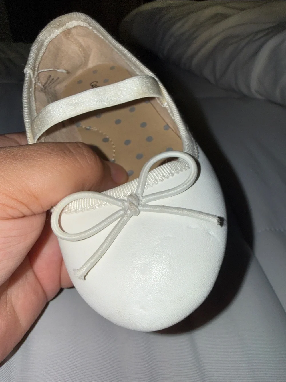 Cat & Jack Girls' Ballet Flats with Bow Strap